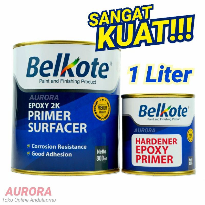 Belkote Primer Surfacer Grey 1Kg / Epoksi Primer Abu-abu Belkot Poxy Abu Dasaran Cat