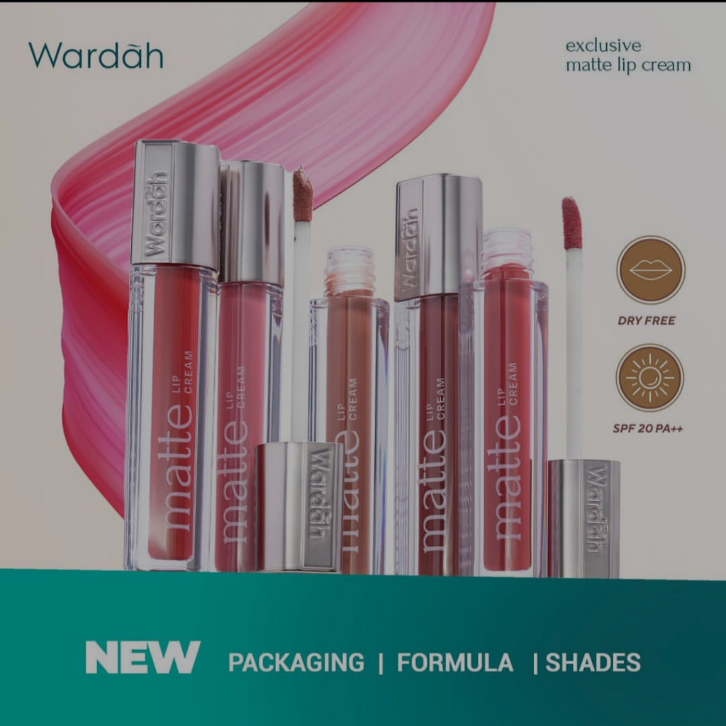Wardah exclusive matte lip cream 6 colours