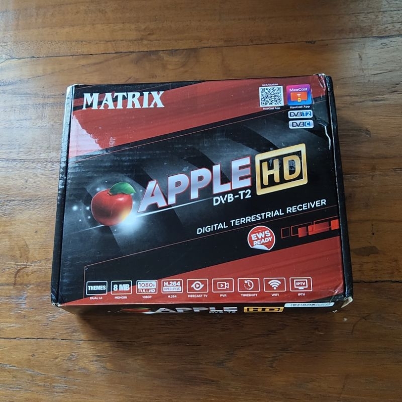 STB SET TOP BOX DVB T2 TV DIGITAL MATRIX APPLE MERAH BEKAS
