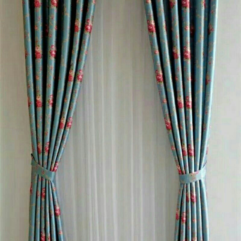 gorden jendela gordin pintu gorden shaby motif bunga sakura