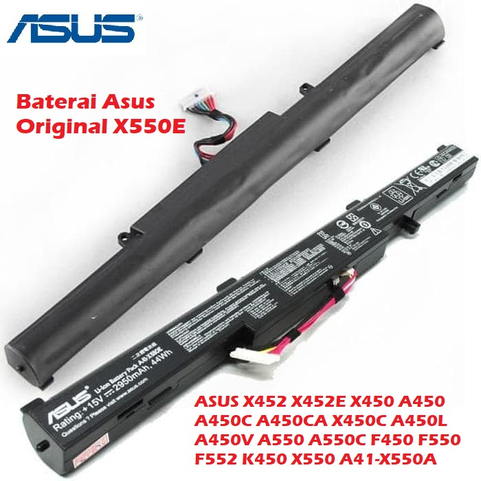 ORIGINAL BATERAI ASUS X550E X452 X452E X450 A450 A450C A450CA X450C A450L A450V A550 A550C F450 F550 F552 K450 X550 A41-X550A TIPE TANAM