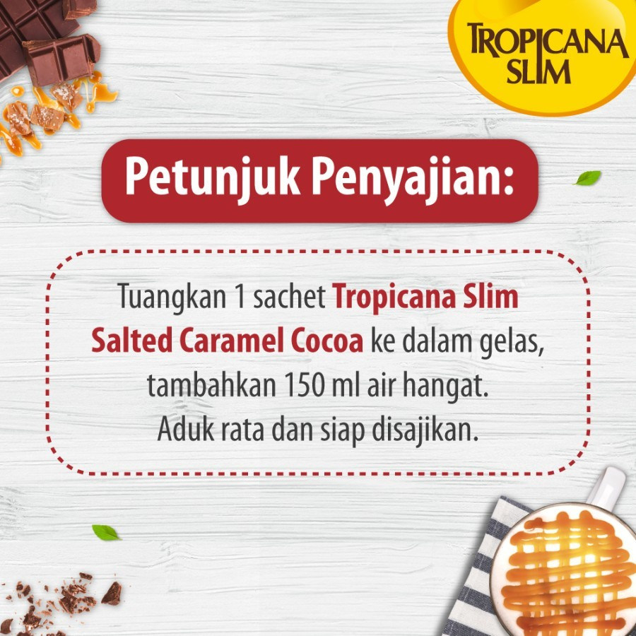 Tropicana Slim Salted Caramel Cocoa 1 Box 4 Sachet