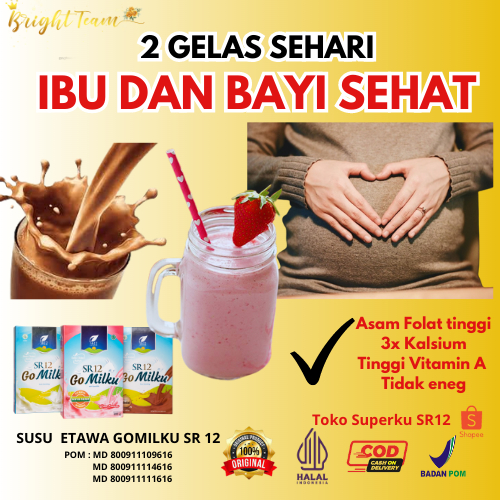 

Susu Kambing Etawa untuk Ibu Hamil dan Menyusui Bumil Busui Rasa Coklat Stroberi Original Rendah Gula Gomilku SR12