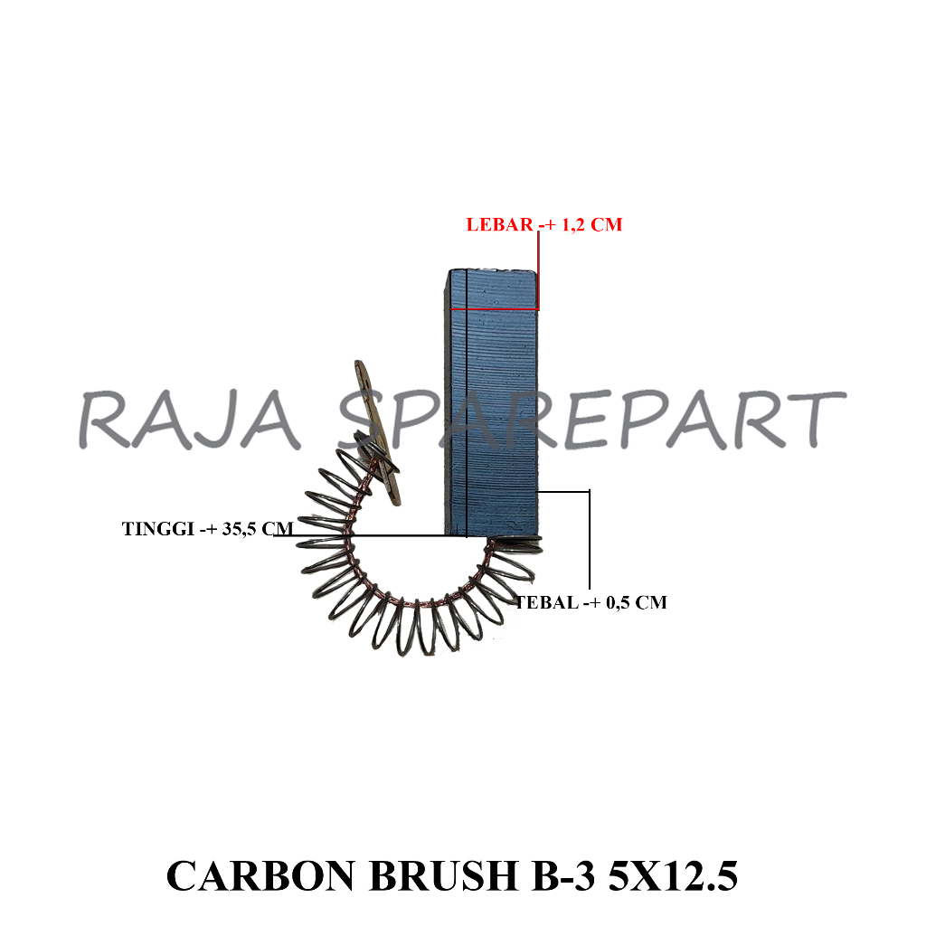 Carbon Brush Mesin Cuci / Brostel B-3 Ukuran 5x12,5