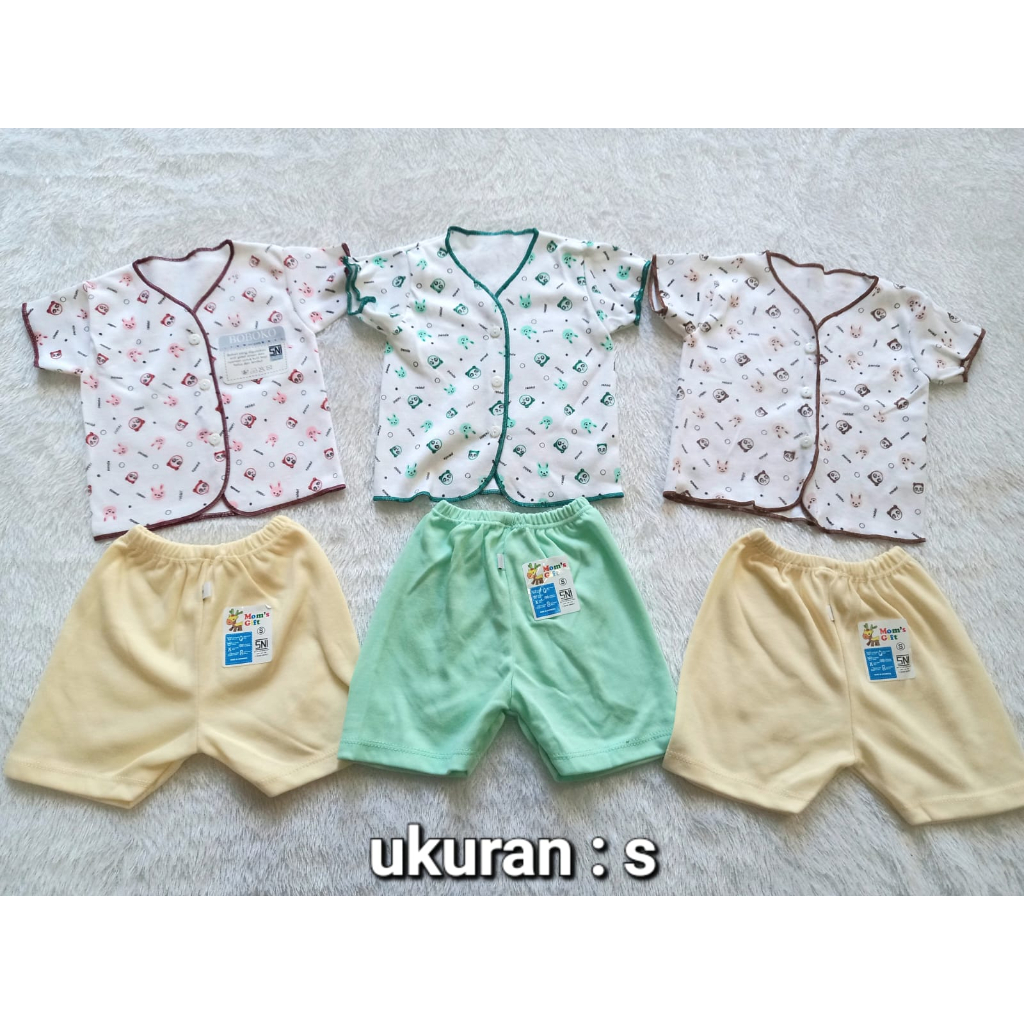 BOBOKO SETELAN Baju Bayi DK lengan pendek Newborn Unisex Boboko 0-6 bulan