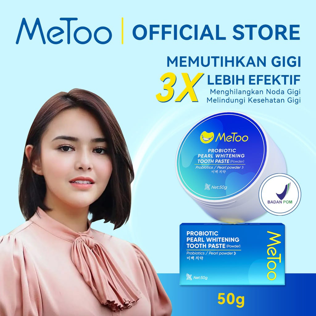 MeToo Teeth Whitening Whitening Tooth Probiotik / Pemutih Gigi Mutiara