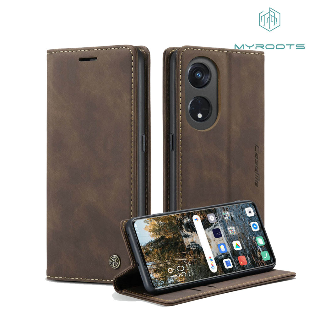 Mr - Caseme Oppo Reno 8T 5g Leather Flip Wallet Case Dompet Magnetic Cover Standing
