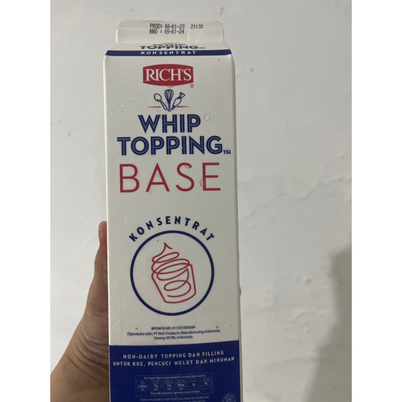 

Whip Topping base Richs