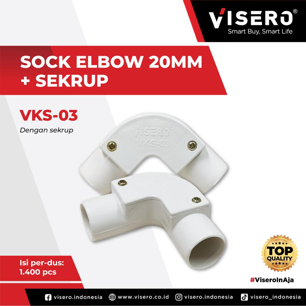 Visero Inspection Sock Elbow VKS 03 Sambungan Pipa L 20MM Keni Elbow 20MM