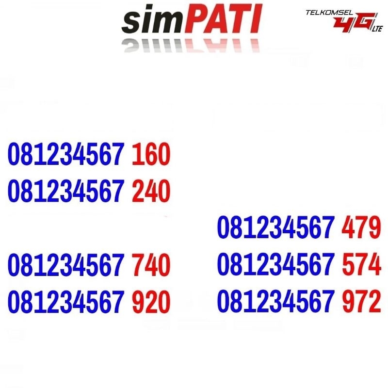 Nomor Cantik Simpati 081234567 4G LTE