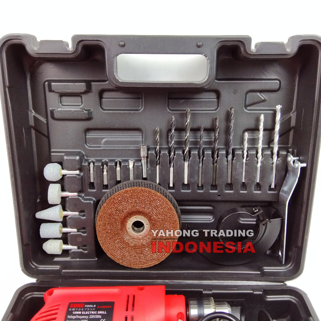 Mesin Gerinda Listrik + Mesin Bor Listrik 10mm SIMDK011 SUNC TOOLS