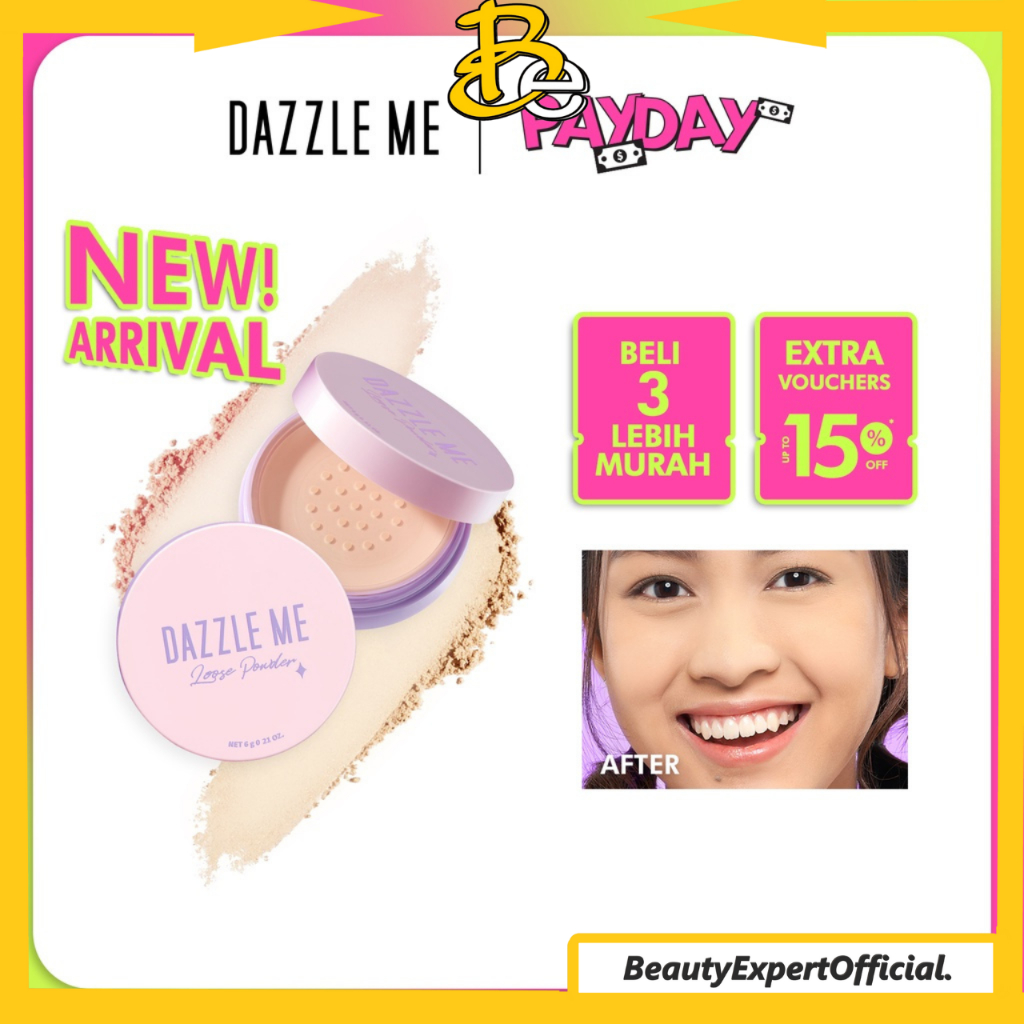 ⭐️ Beauty Expert ⭐️ DAZZLE ME Always Setting Loose Powder BPOM | Soft Smooth Long Lasting Bedak Tabur