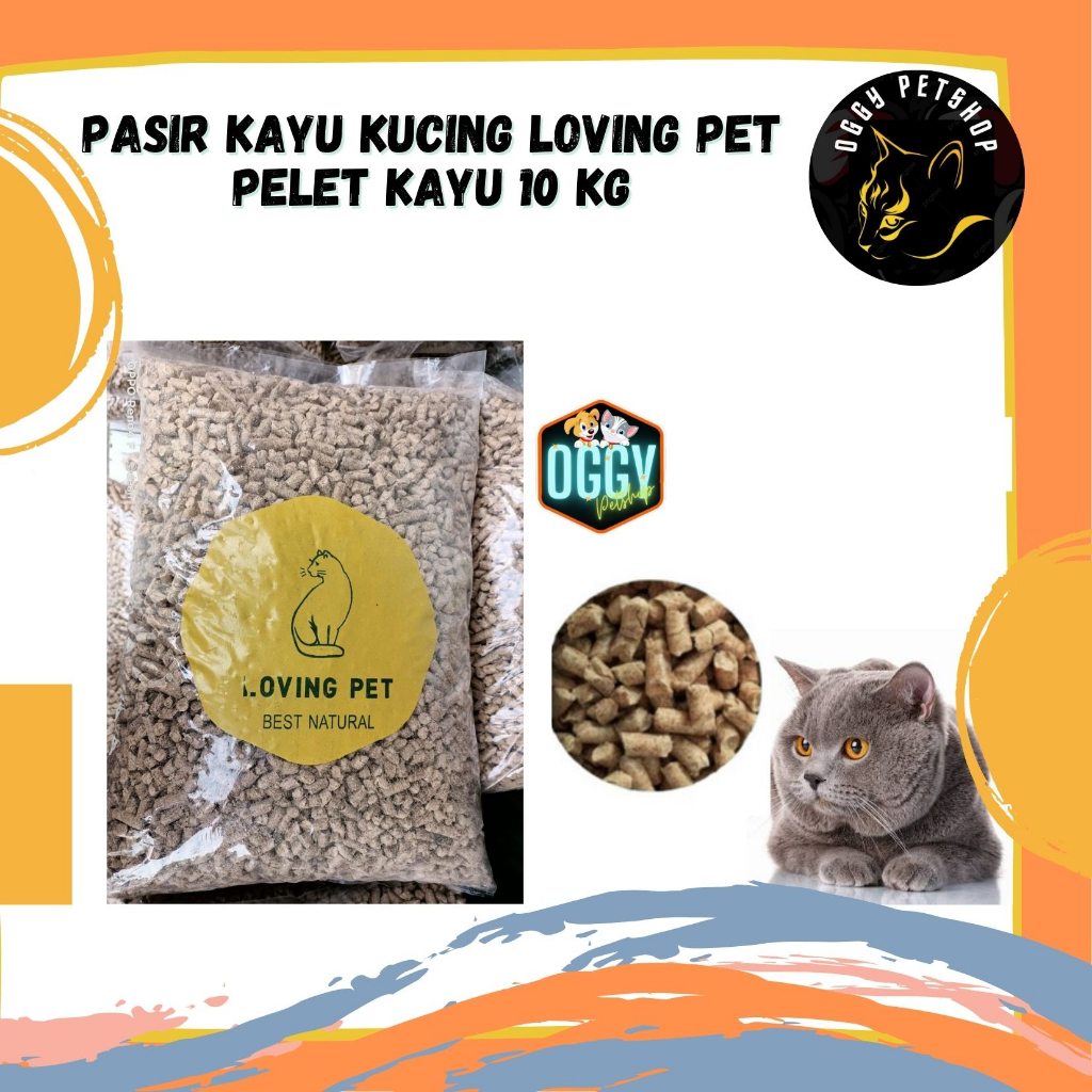 Pasir kayu kucing loving pet pelet kayu 10 kg