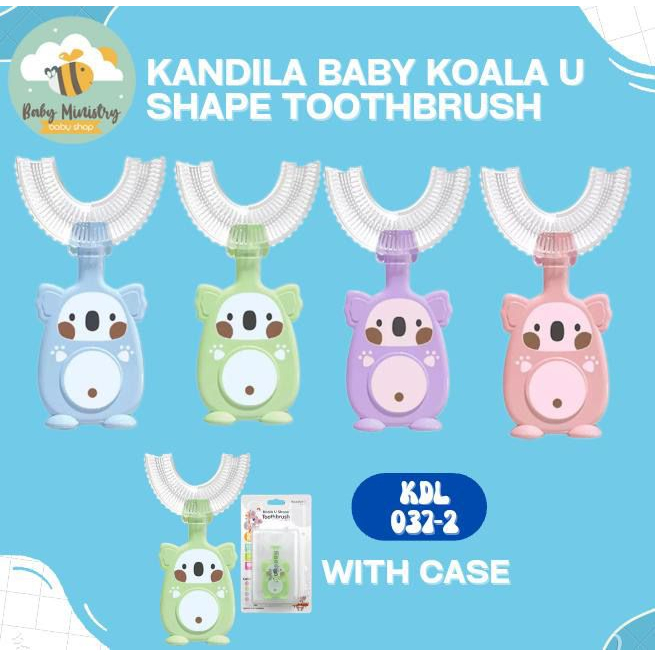 Kandila Baby Koala U Shape Toothbrush (KDL037-2)  / SIKAT GIGI SHAPE U / SIKAT GIGI BENTUK U / SIKAT GIGI ANAK / SIKAT GIGI BAYI