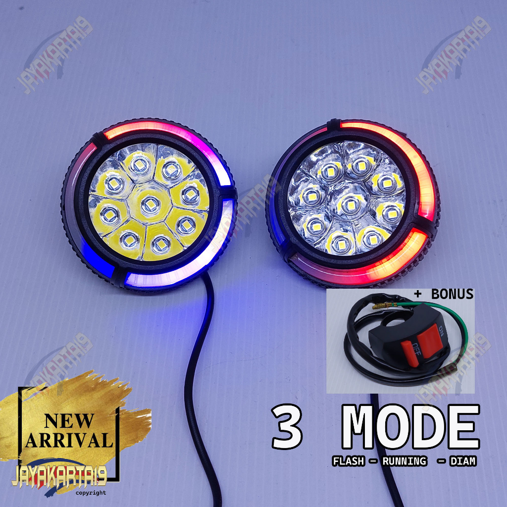 LAMPU TEMBAK SOROT LED SPION MOTOR WORK LIGHT CREE 9 MATA 12V