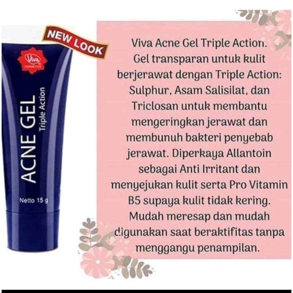 Viva Acne Gel Triple Action Totol Jerawat