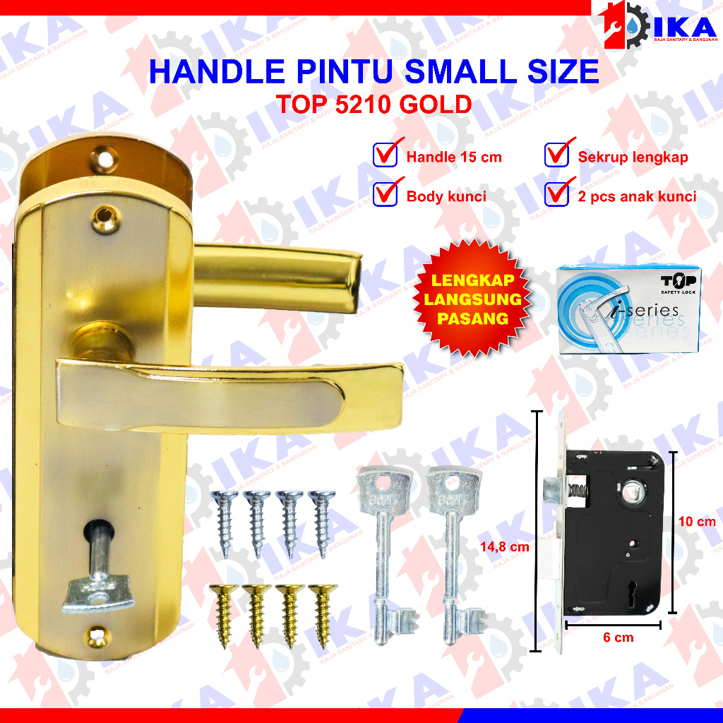 Kunci Pintu Rumah Set Top i Series Antik / Gagang Ukuran Kecil / Kunci Pintu Rumah Handle Slot Set Kecil Top / (KOMPLIT LGS PASANG) GAGANG PINTU NAPOLI 15 CM SET + KUNCI PINTU / TARIKAN KAMAR RUMAH EKONOMIS AWET