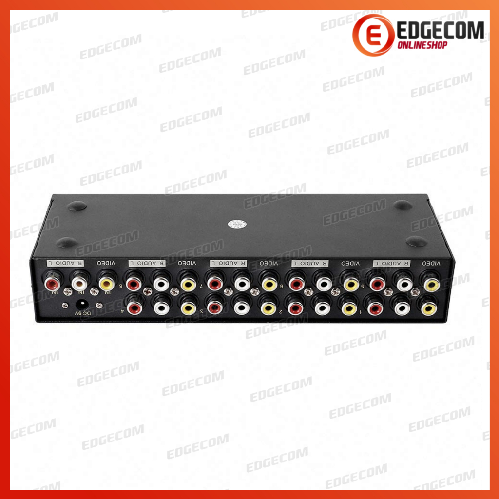 GAINTECH 8 PORT RCA AUDIO VIDEO SPLITTER FOR TV DVD SPEAKER 108AV