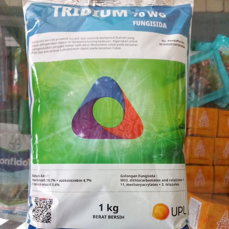 Fungusida Kontak Sistemik TRIDIUM 70WG 1 KG Mankozeb + Azoksistrobin + Tebukonazol