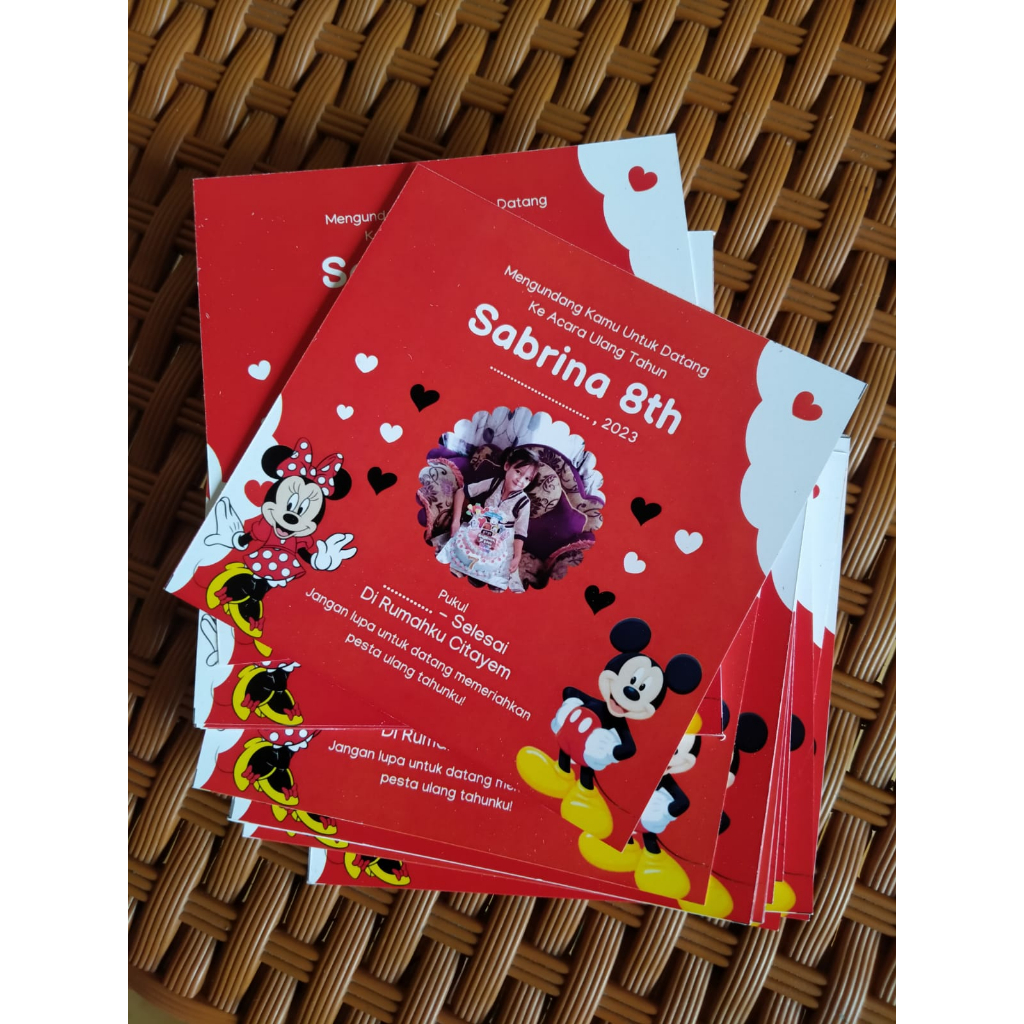 Undangan Ultah - Cetak Undangan Paling Murah - Undangan Custom Free Desain