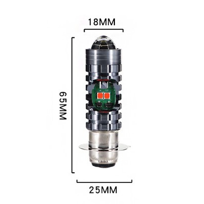 Lampu LED H6 Laser Demon Eyes Strobo Hi Lo Dual Colour Dua Warna AC DC 8-80V