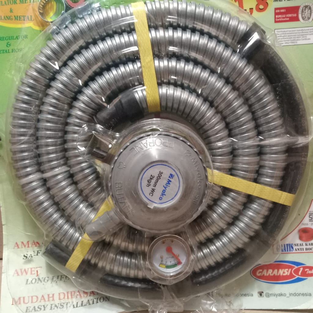 Regulator kompor gas paket selang miyako RMS 206 Meter