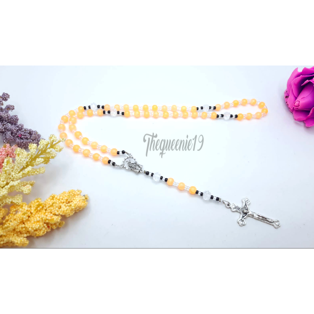 Ready Kalung Manik-Manik Rosario / Kalung Liontin Salib / Kalung Rosario