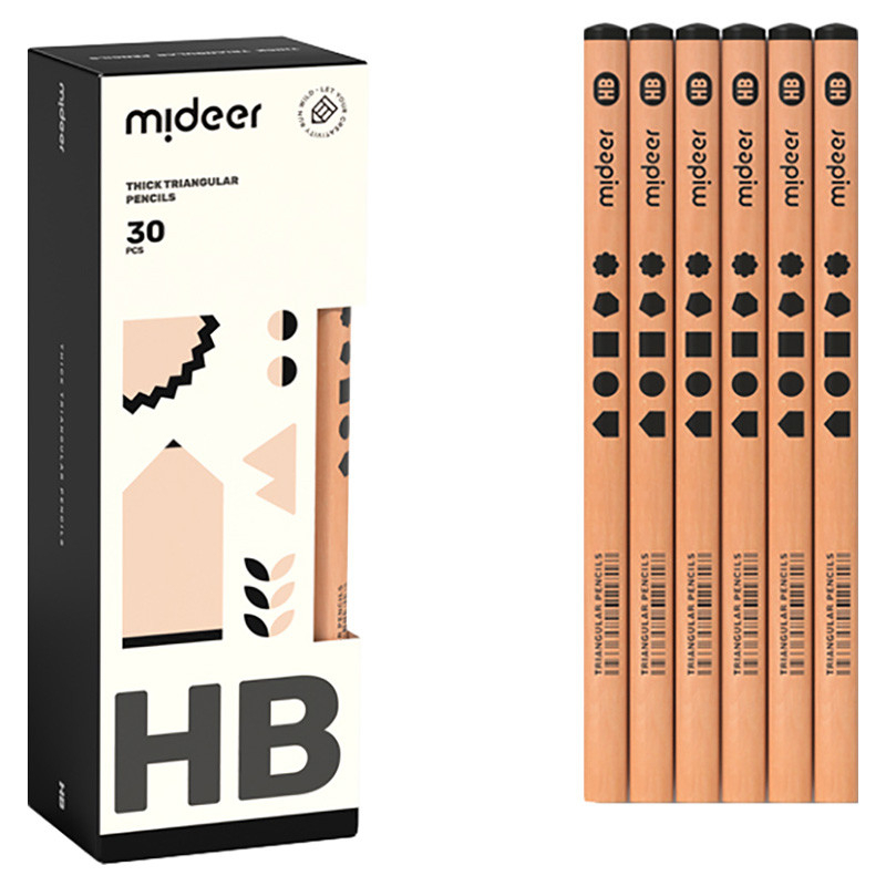 

Ay00! Mideer Pensil Segitiga Tebal HB Thick Triangular Pencils Mainan Edukasi Anak