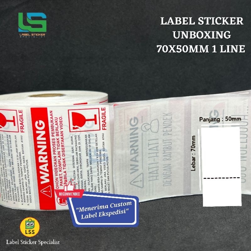 

Sticker Unboxing 70x50 MMSticker Label Unboxing Stiker Pengiriman Isi 330 PCS