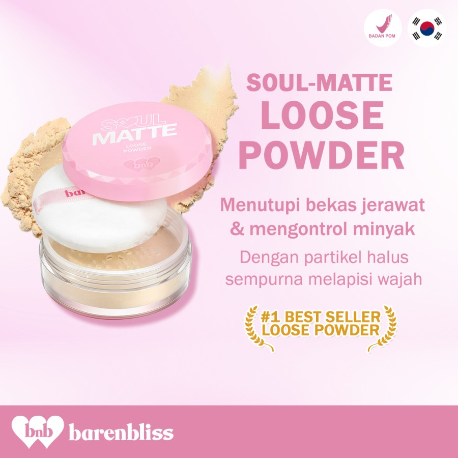 QEILA - BEDAK TABUR BY BNB | BARENBLISS SOUL-MATTE LOOSE POWDER ORIGINAL