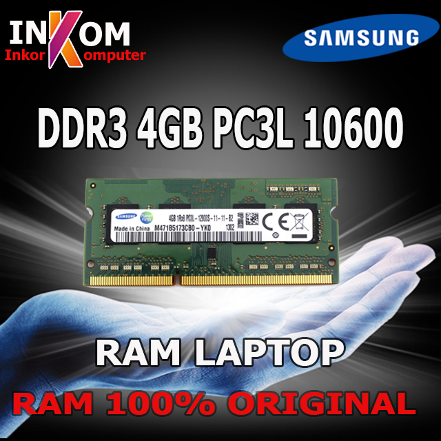 Ram Laptop DDR3 4GB PC3L 10600/12800