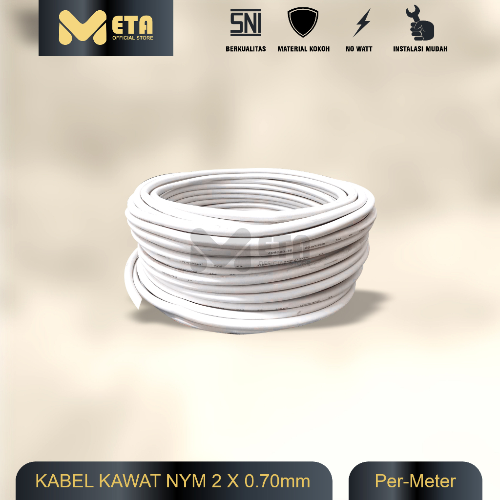 Kabel listrik kawat 2 x 1.5 NYM kabel kawat per meter