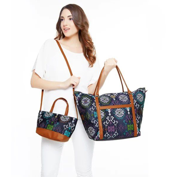 Tas travel set jinjing dan selempang motif batik sophie martin paris betunn t0681m