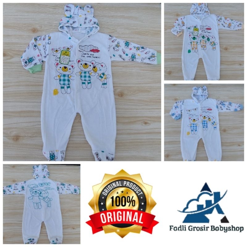 Sleepsuit Bayi Kaki Tutup Usia 0-6 Bulan Jumpsuit Baby Newborn Jumper Anak Murah