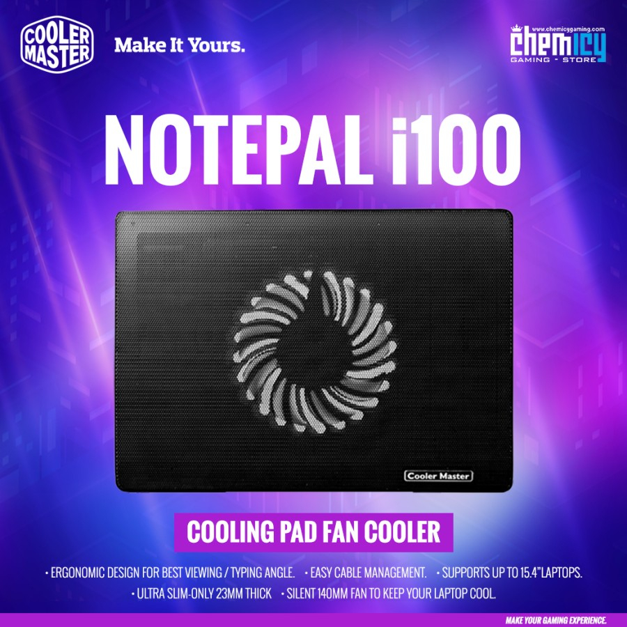 Cooler Master Notepal i100 Black Cooling Pad / Laptop Fan