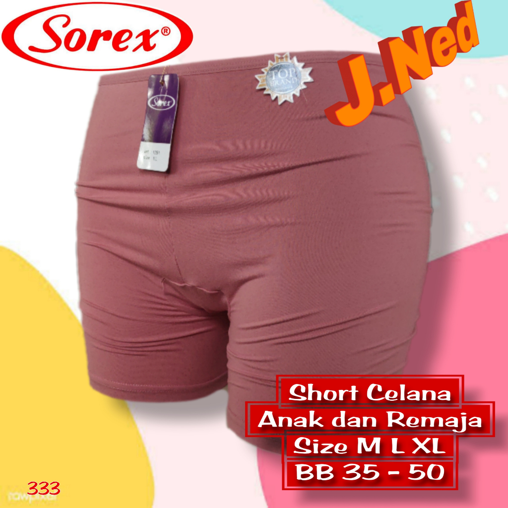 J333 Sorex Celana Short Wanita Remaja/Dewasa  Size M L Xl (Kecil Bb 35 - 55 Kg)