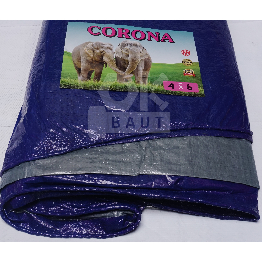 Terpal A2 4x6 meter Corona 2Gajah (b/s) Terpaulin Terpal kolam