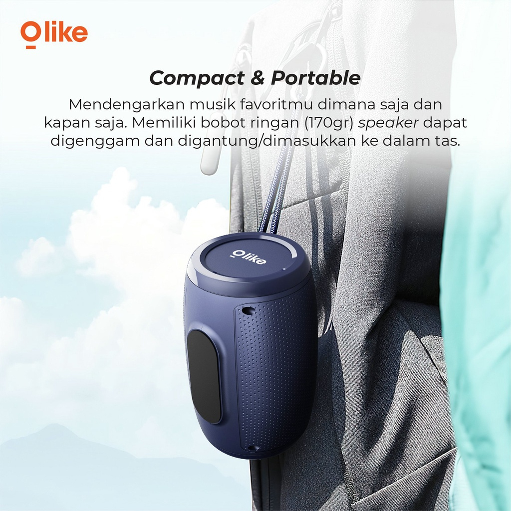 PROMO Olike Speaker SF3 TWS Mode Bluetooth 5.0 TF card&amp;USB Support Portable Speaker Ultra Bass - Garansi Resmi 1 Tahun