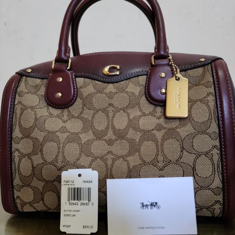 ❌️SOLD ❌️ Coach Signature Ivie Bennet Preloved F38112 Khaki Wine