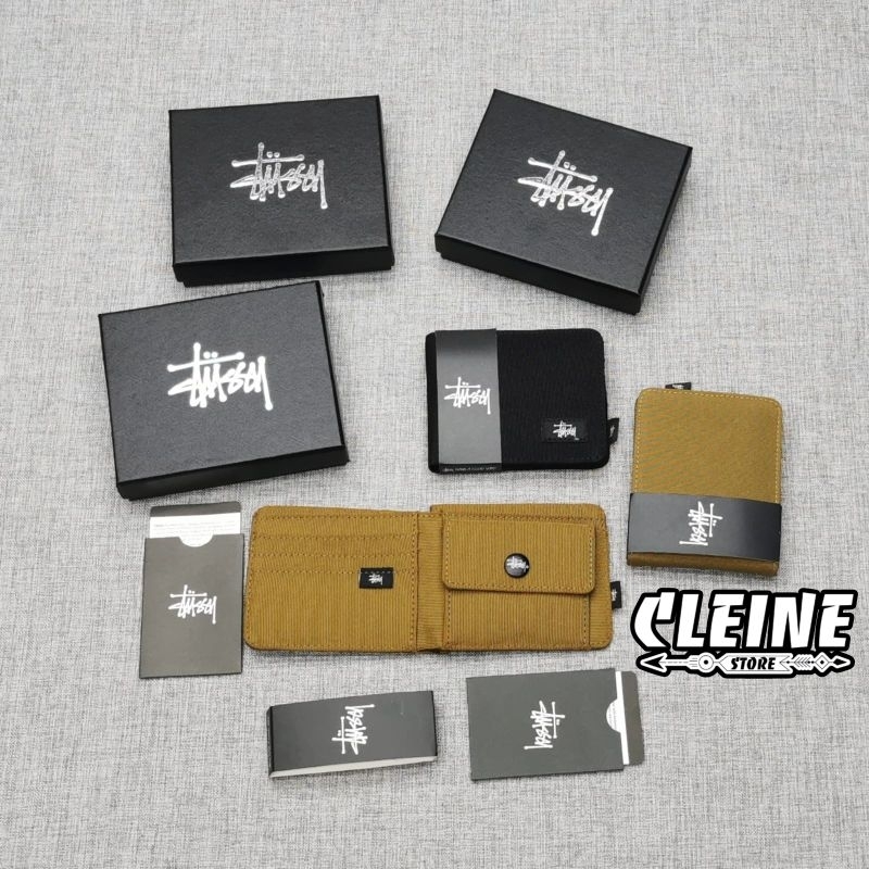 Dompet Pria Stussy Wallet 3 Model Fullset