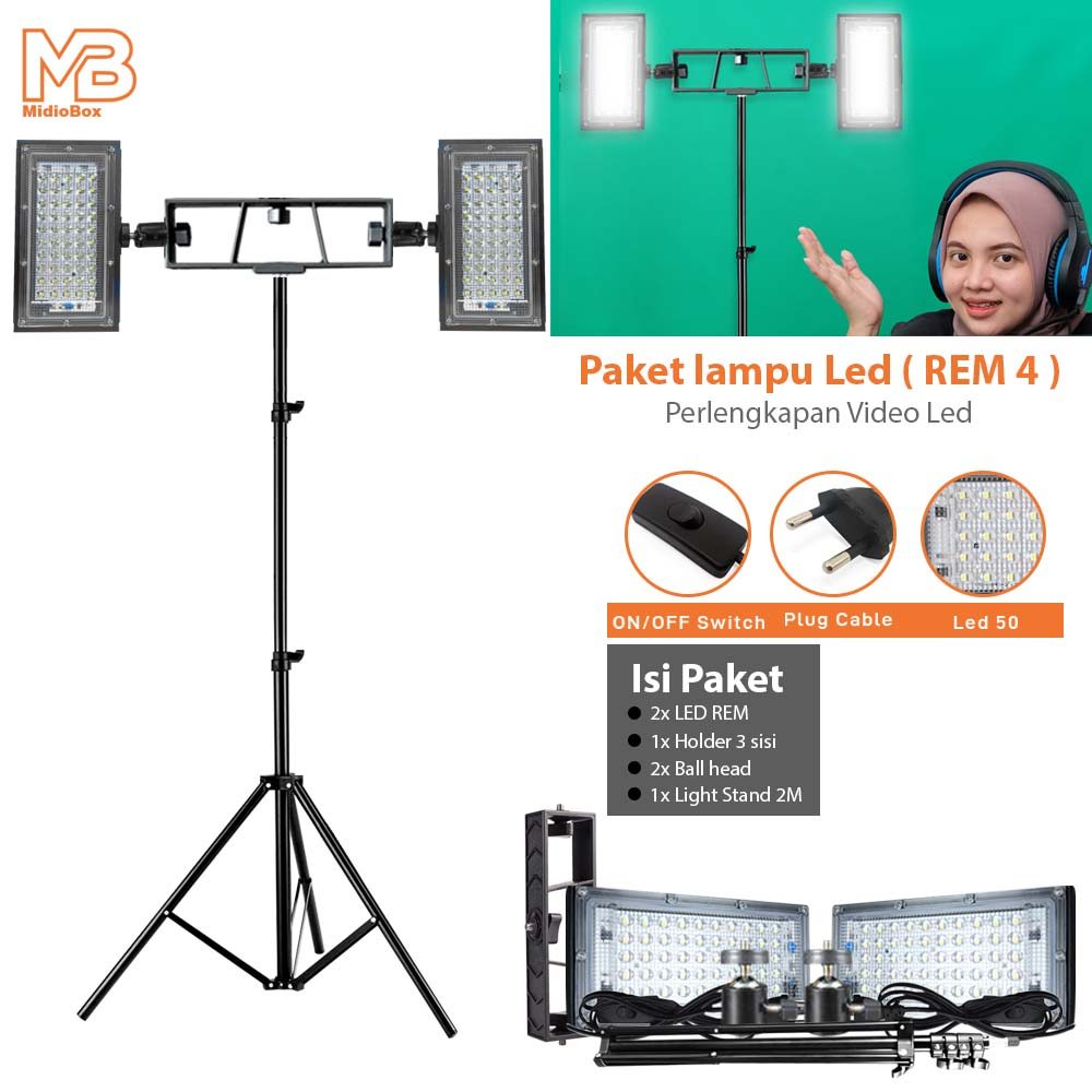 Lighting Studio Lampu Foto Studio Midio Lampu LED Foto Studio M-REM4 Perlengkapan Video LED Lampu St