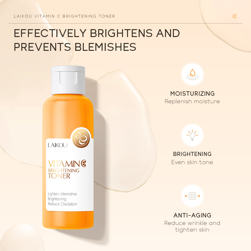 LAIKOU Vitamin C Brightening Toner Mencerahkan Noda Melembabkan Melembutkan Kulit 100ml