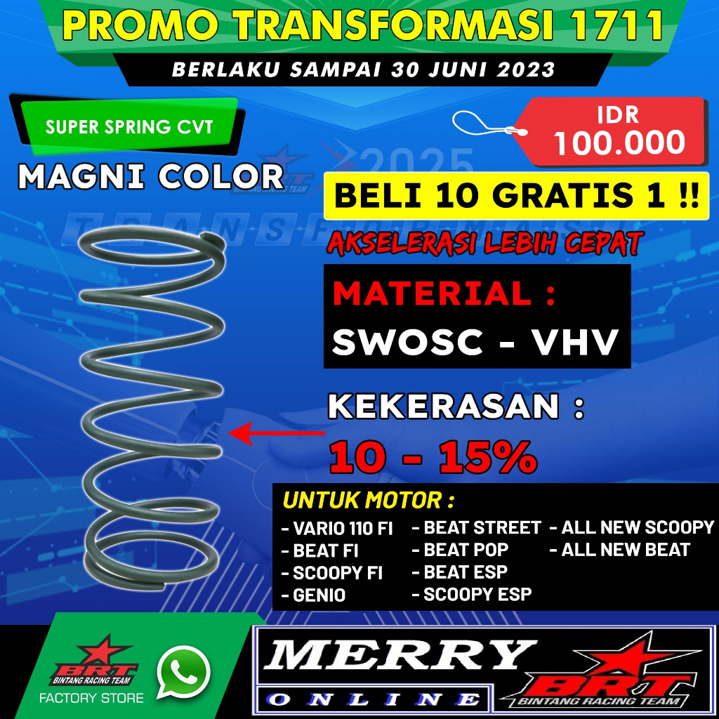 Promo 1710 ,1711 dan 1712 Super Per CVT BRT Beat F1 Beat ESP Vario Fi Scoopy F1 Genio Deluxe