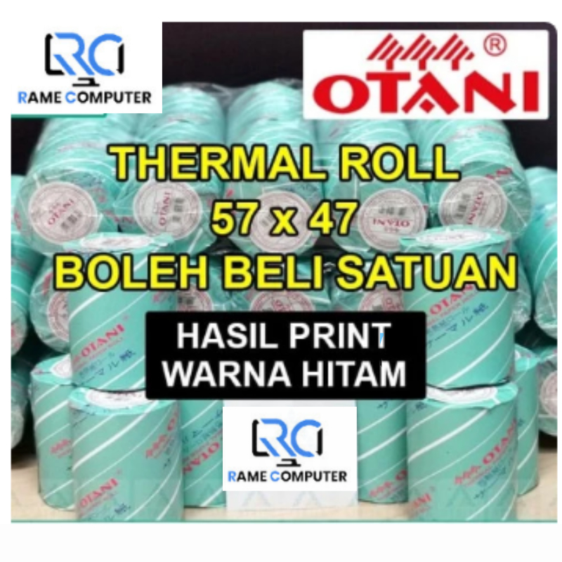 1 BOX (100 Pcs) Otani 57x47 Kertas Thermal Roll Struk Kasir 57 x 47