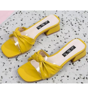 sandal heels wanita / sandal terbaru viral wanita  - hijau