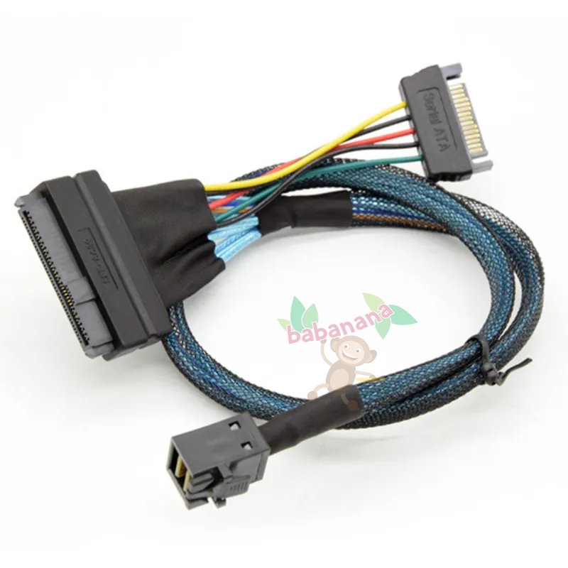 MINI SAS 3.0 SFF 8643 TO U.2 SFF-8639 WITH SATA 15 PIN CABLE ADAPTER