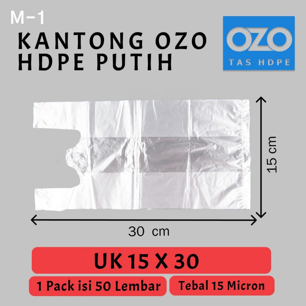 Kantong Plastik Kresek Bening Tebal UK 15x30 cm HDPE