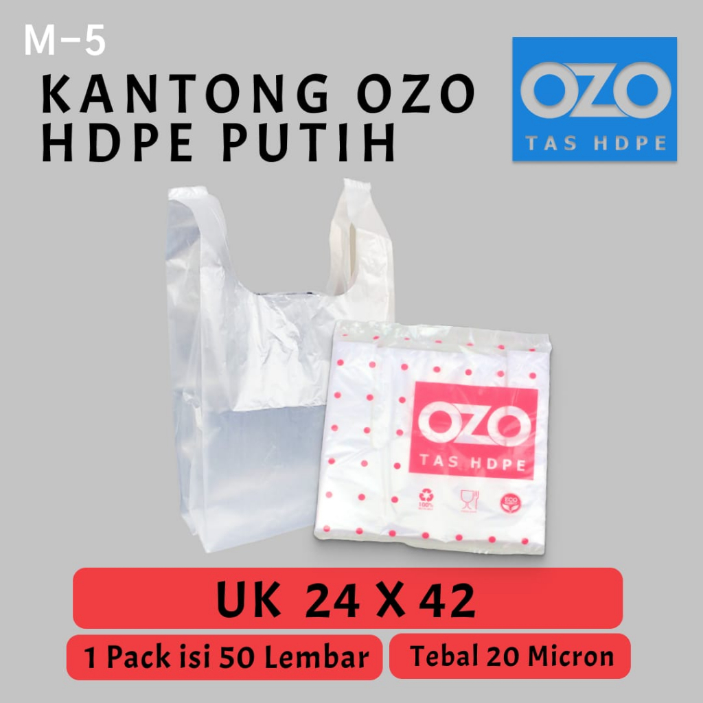 Kantong Plastik Kresek Bening Tebal UK 24x42 cm HDPE