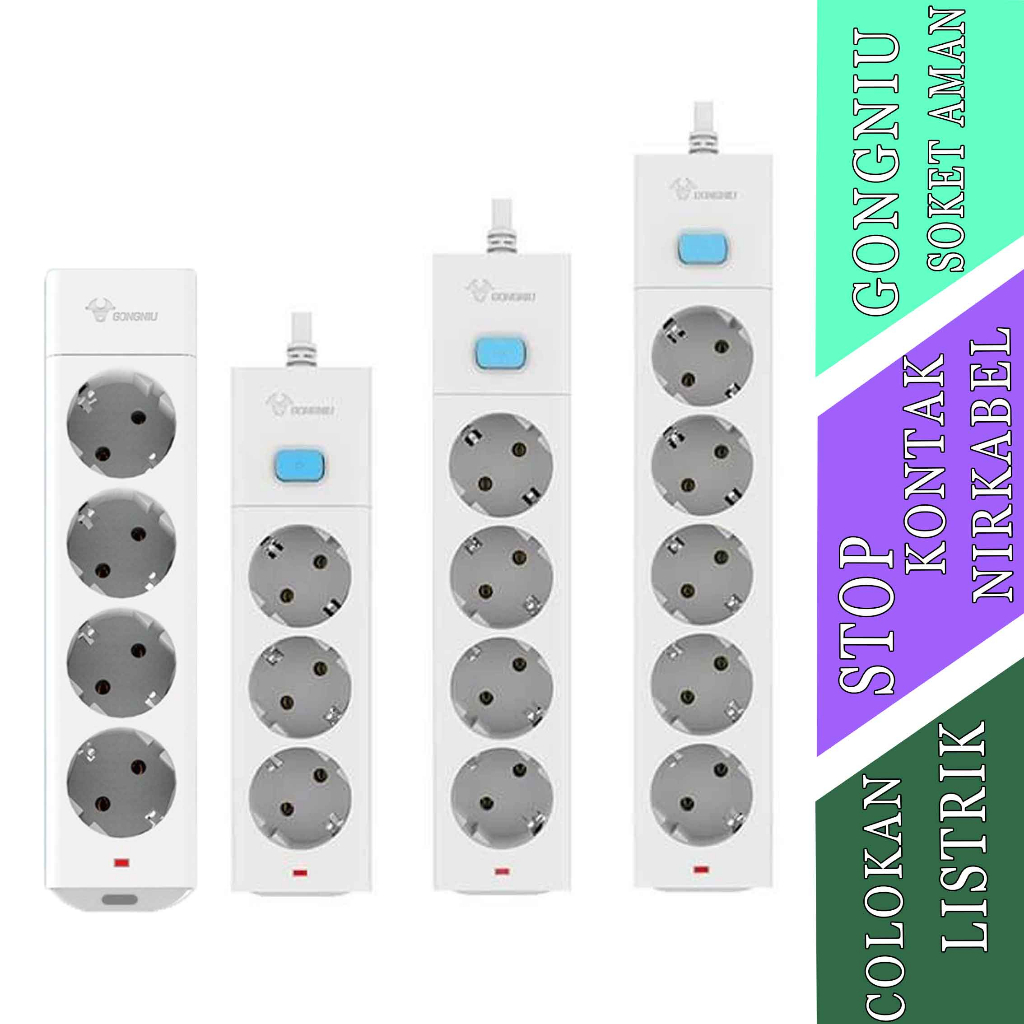 Stop Kontak Nirkabel- GONGNIU- Soket Aman- Colokan Listrik