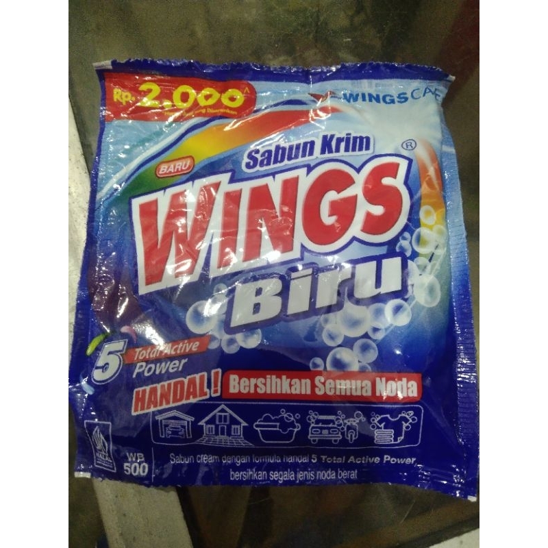 sabun krim Wings biru wb500